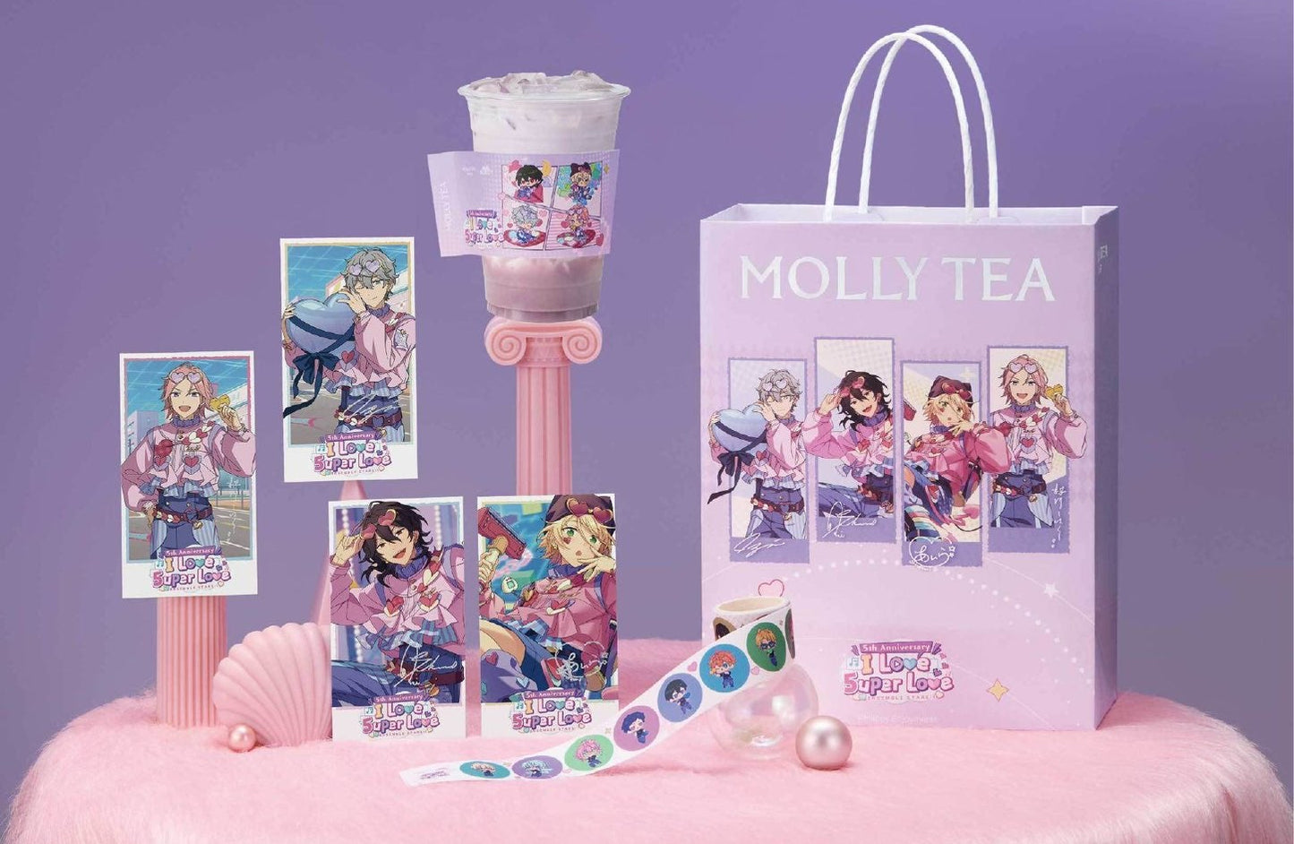 【予約】偶像夢幻祭 中国限定 MOLLYTEA連動コラボ カード/ステッカー