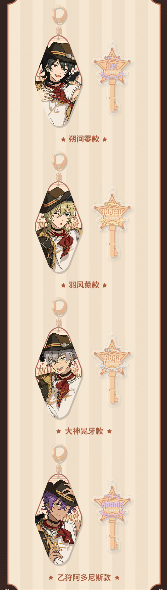 【予約】あんさんぶる 中国限定 絵星絵楽 キーホルダー