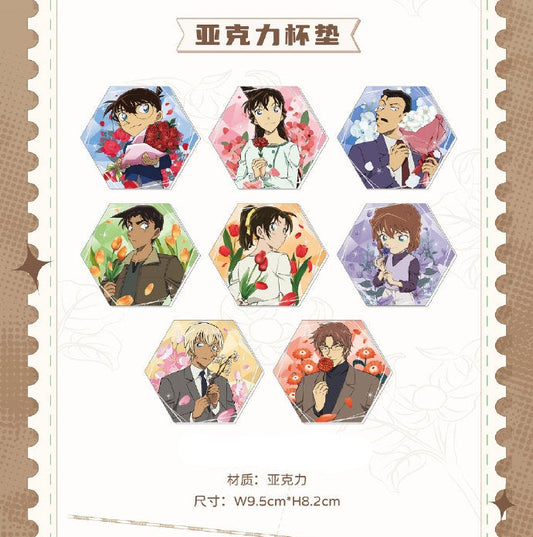 【予約】名探偵コナン 中国限定 潮玩星球 繁花シリーズ　アクリルコースター