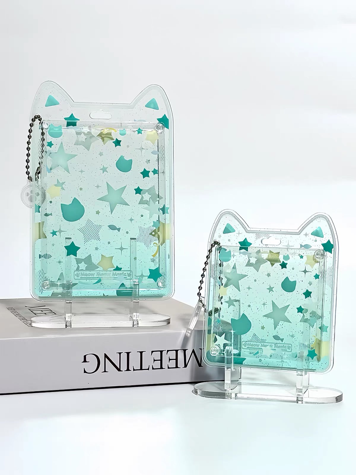 【予約】ねこねこ 缶バッジアクリルブロック