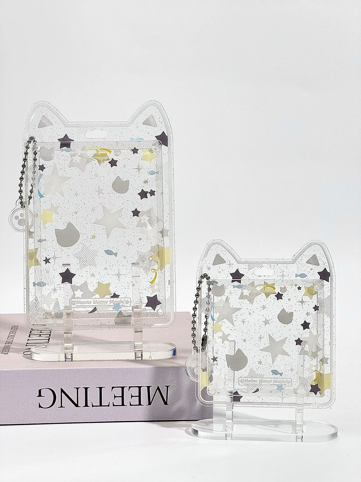 【予約】ねこねこ 缶バッジアクリルブロック