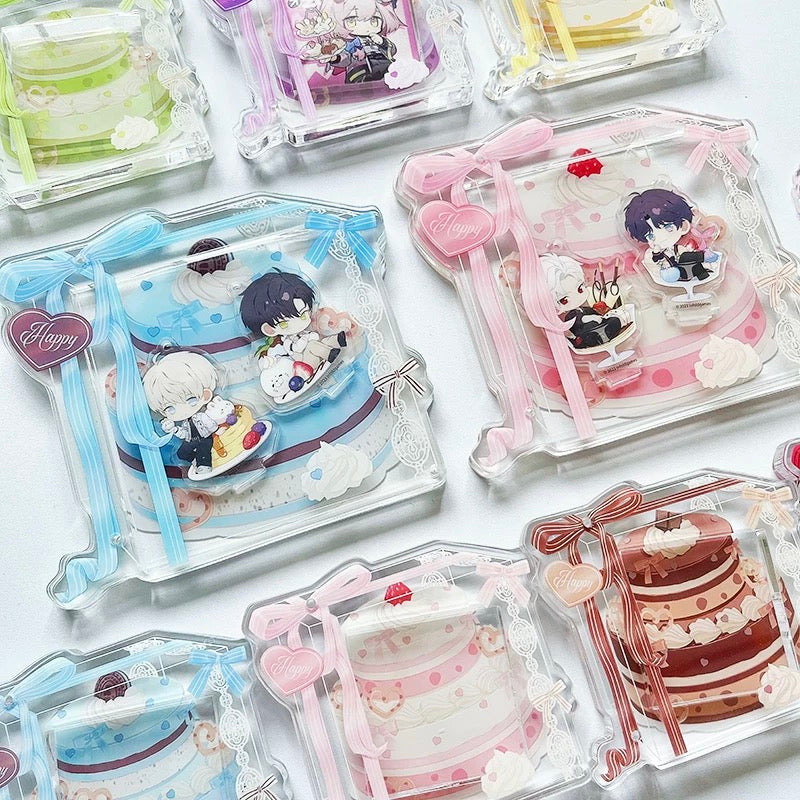 【予約】デザート風 缶バッジアクリルブロック
