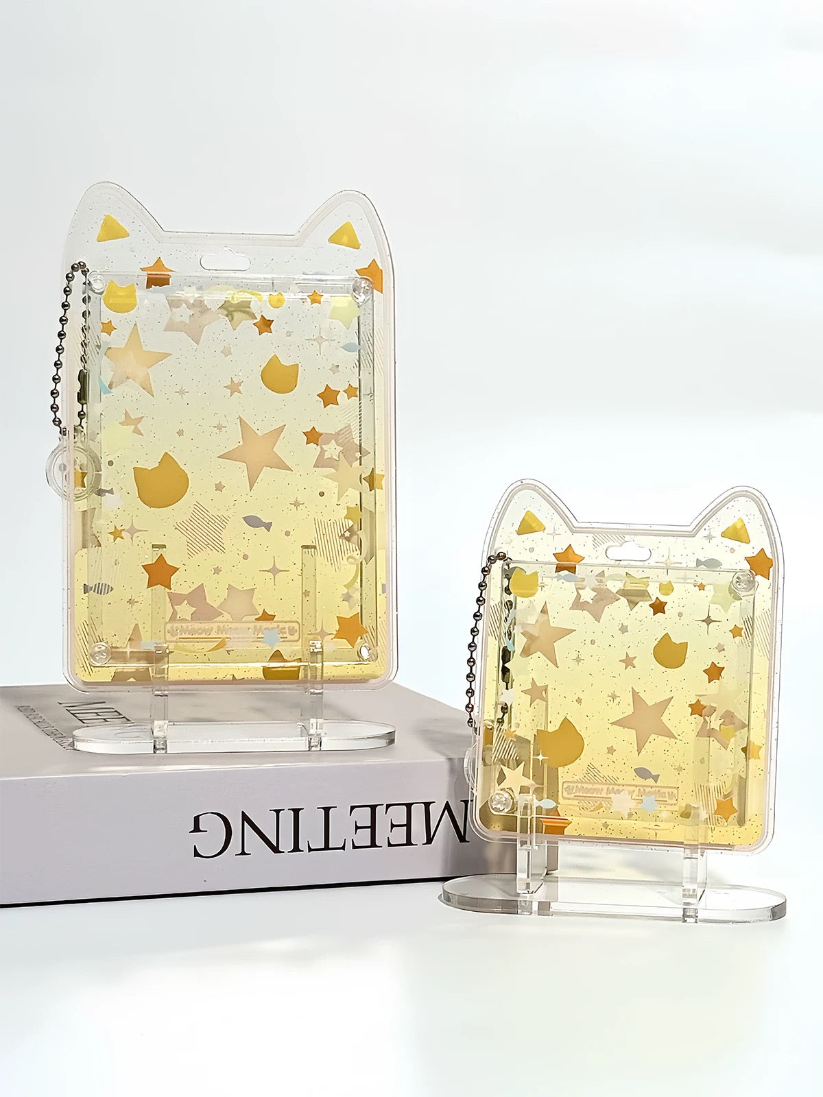 【予約】ねこねこ 缶バッジアクリルブロック