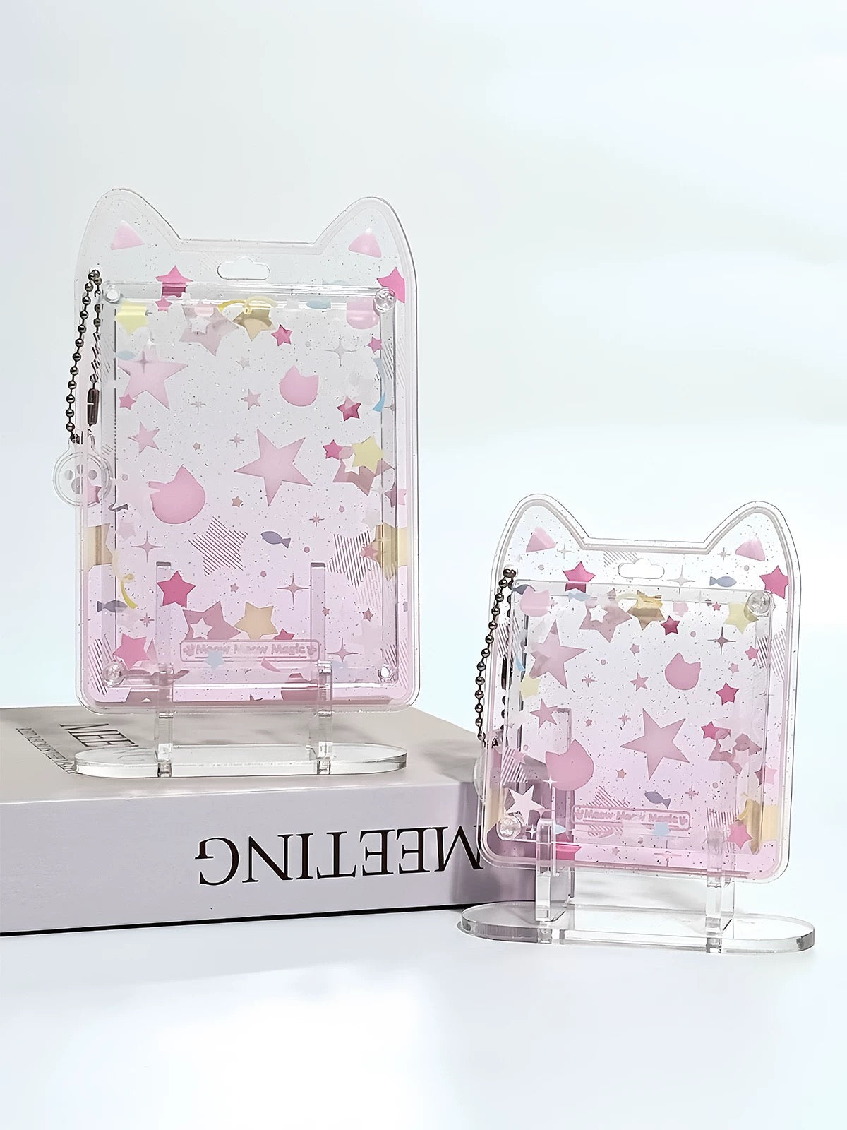 【予約】ねこねこ 缶バッジアクリルブロック