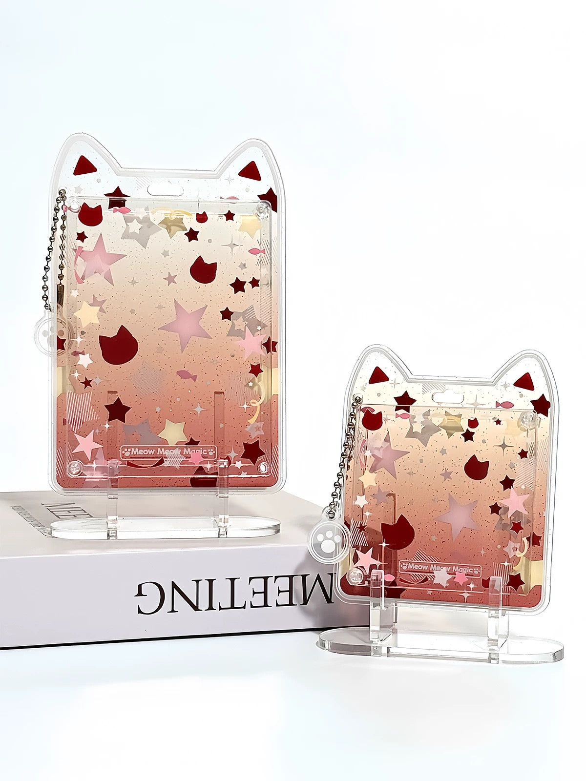 【予約】ねこねこ 缶バッジアクリルブロック