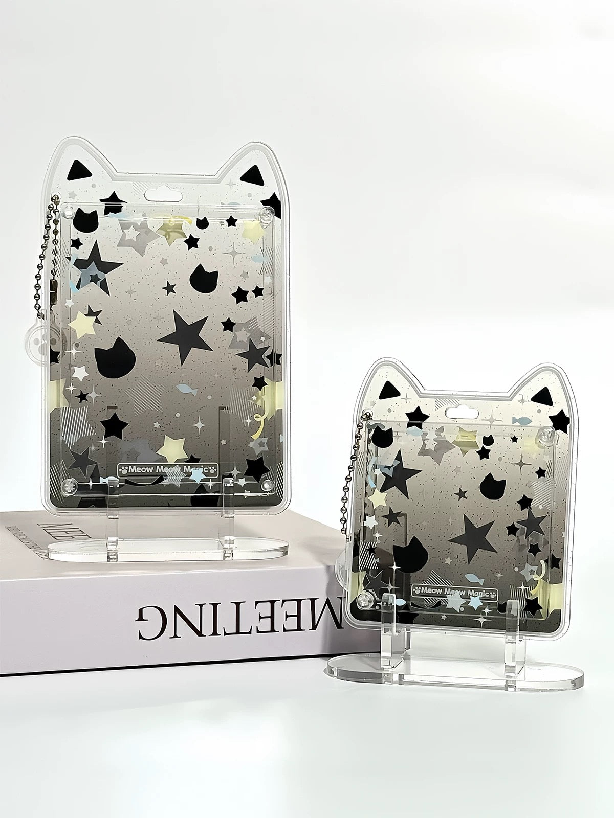 【予約】ねこねこ 缶バッジアクリルブロック