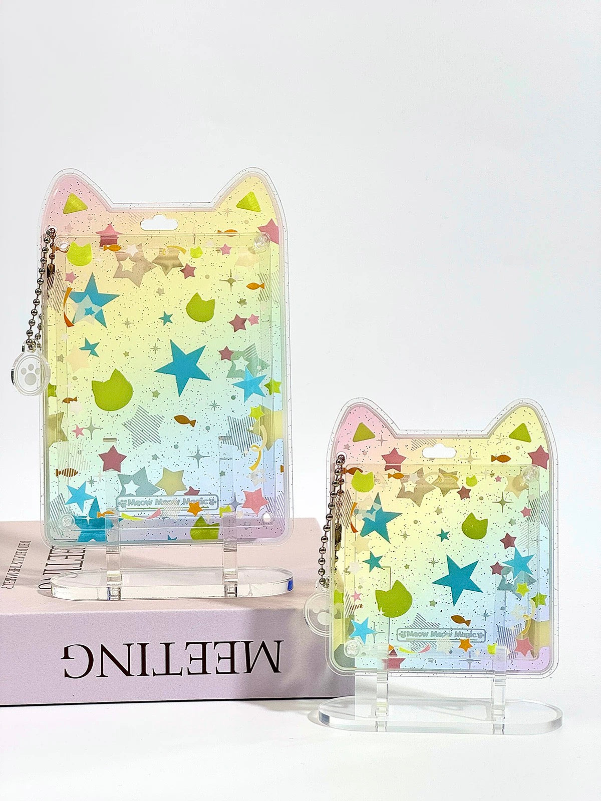 【予約】ねこねこ 缶バッジアクリルブロック