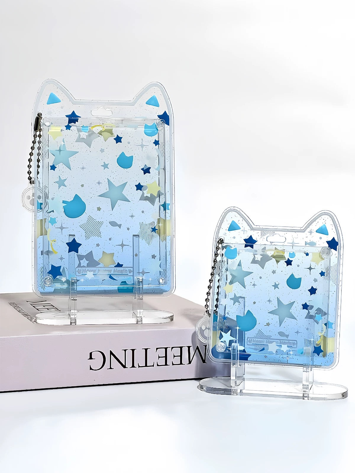 【予約】ねこねこ 缶バッジアクリルブロック
