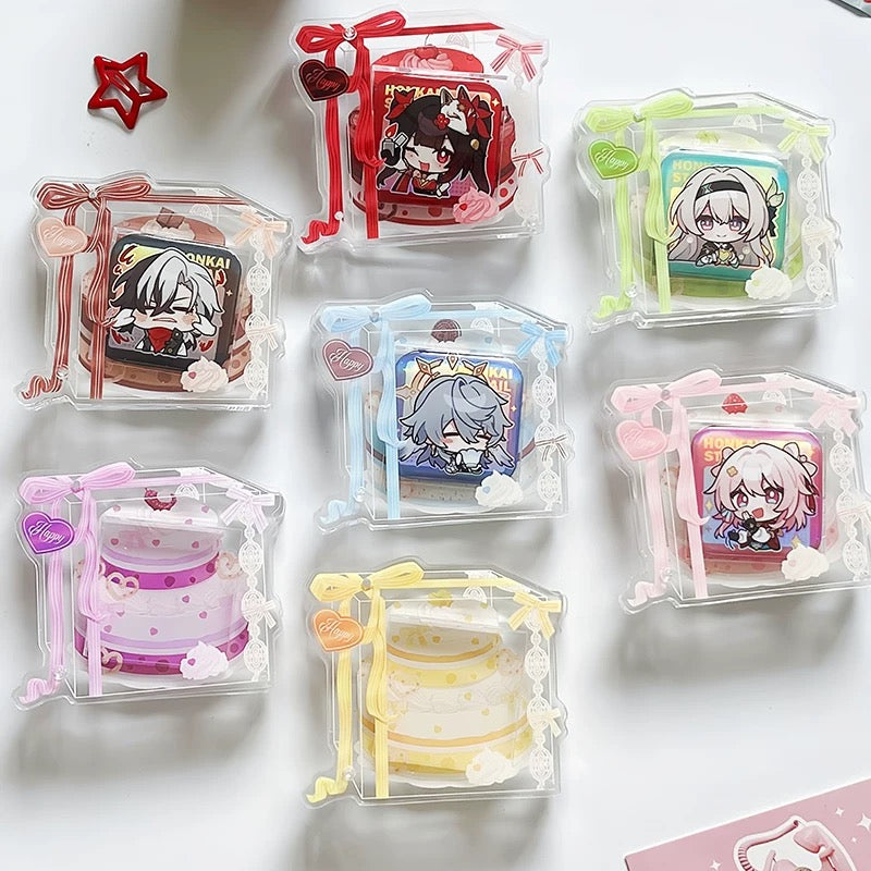 【予約】デザート風 缶バッジアクリルブロック